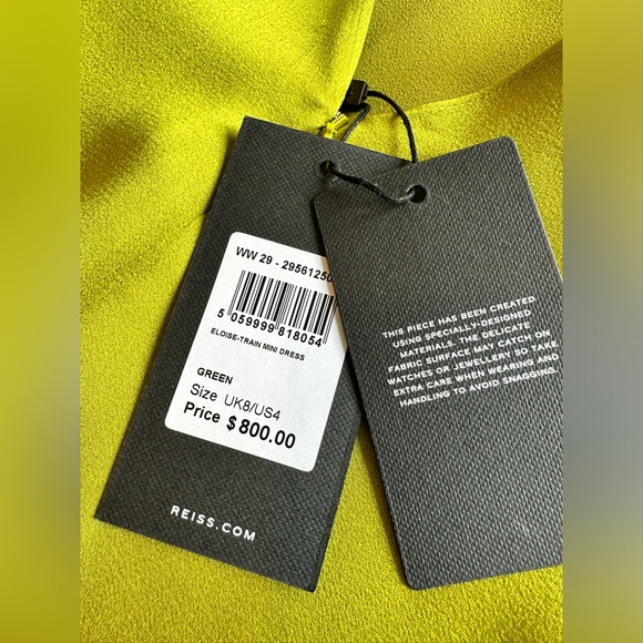 REISS Eloise Atelier Italian Satin High-Low Dress *NWT” - Picture 8 of 9